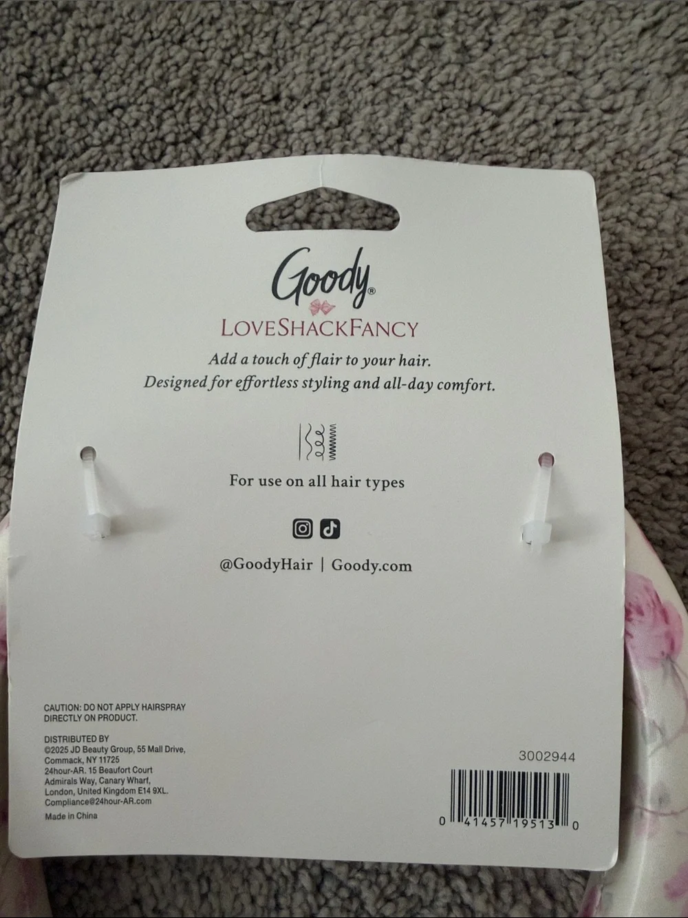 LoveShackFancy Pink Rose Floral Headband Set